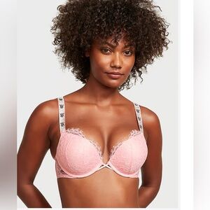 Bombshell Add-2-Cups Rose Lace Push-Up Bra BNWOT